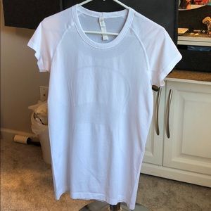 White swiftly tech short sleeve crew t-shirt